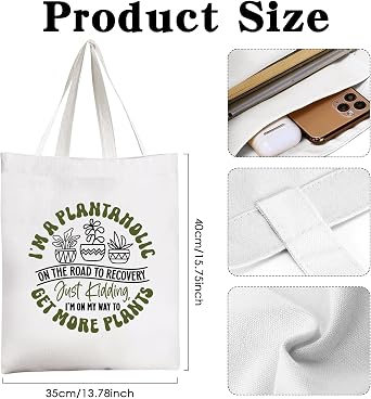 Reusable Canvas Tote Bag - Casual Grocery Bags for Women Mom Shopping Handbag for Beach Travel Thank Birthday Gift