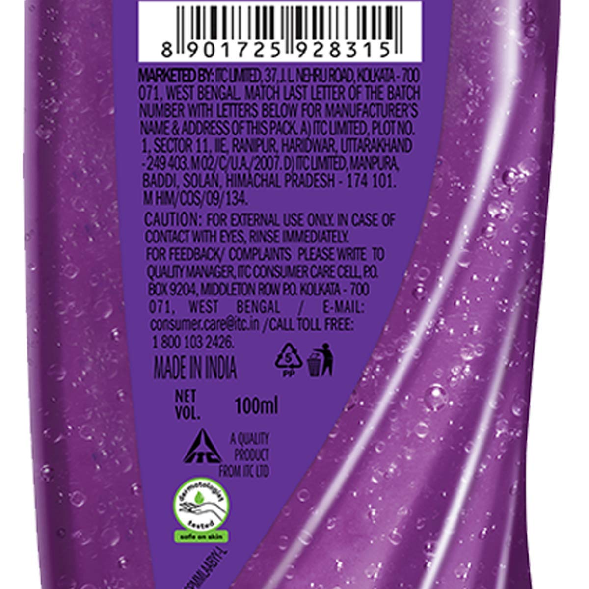 Fiama Di Wills Shower Gel, BlackCurrant & BearBerry - 100 ML