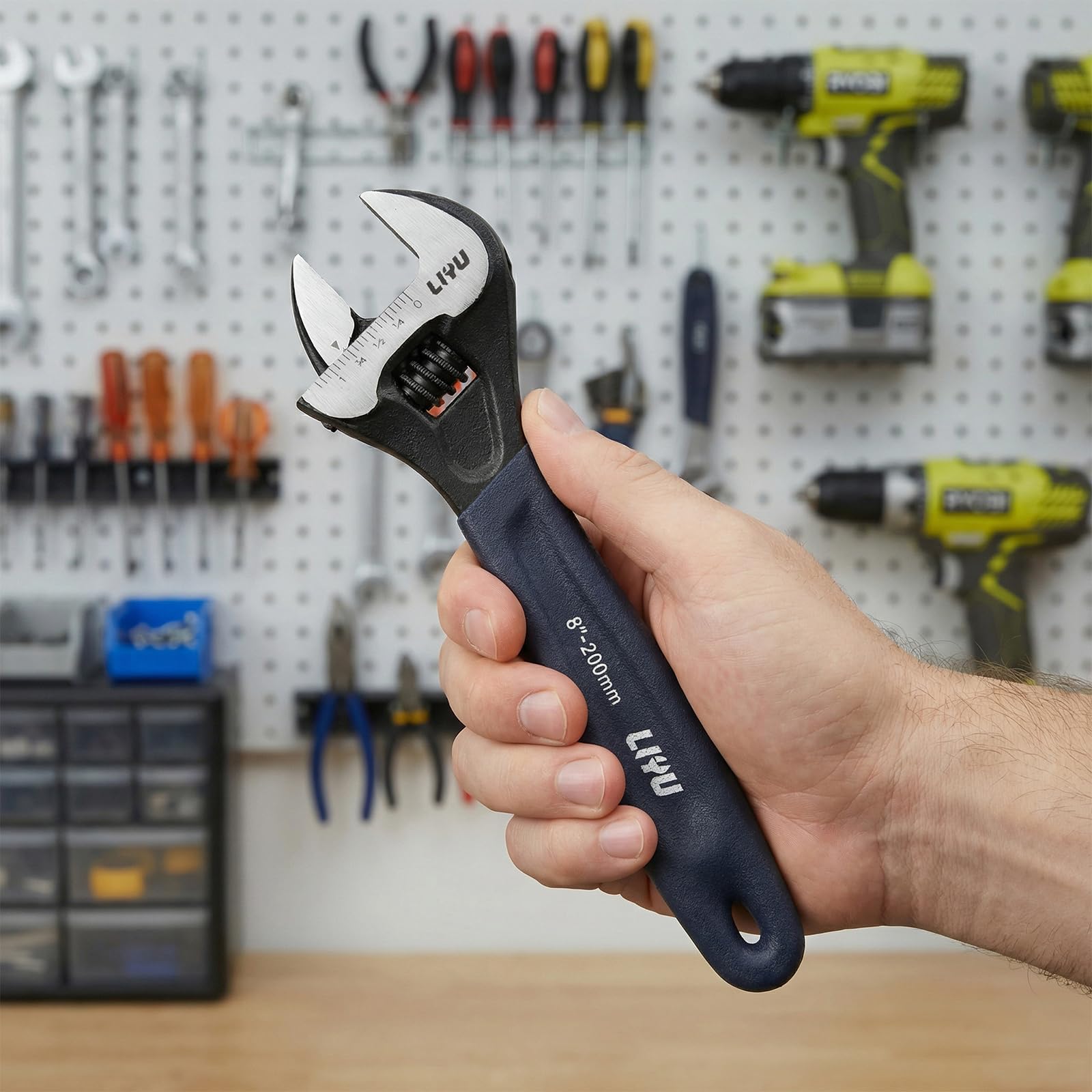 LIYU 8" Adjustable Wrench - Durable & Versatile -4