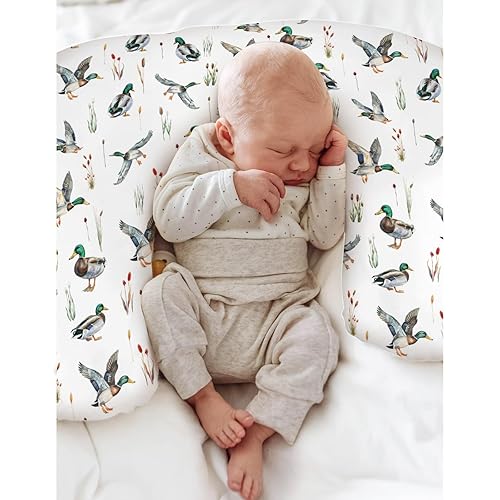 Miniatura 4 de Fundas de almohada de lactancia con estampado de patos y aves de acuarela para niños y niñas, funda de almohada de caza de patos salvajes, aves,