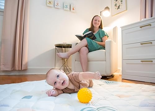 Miniatura 7 de Tapete de juego para bebés de alta calidad, extra grueso, suave, tapete de juego para bebés de 0 a 6 meses, tapete de bebé para piso, recién