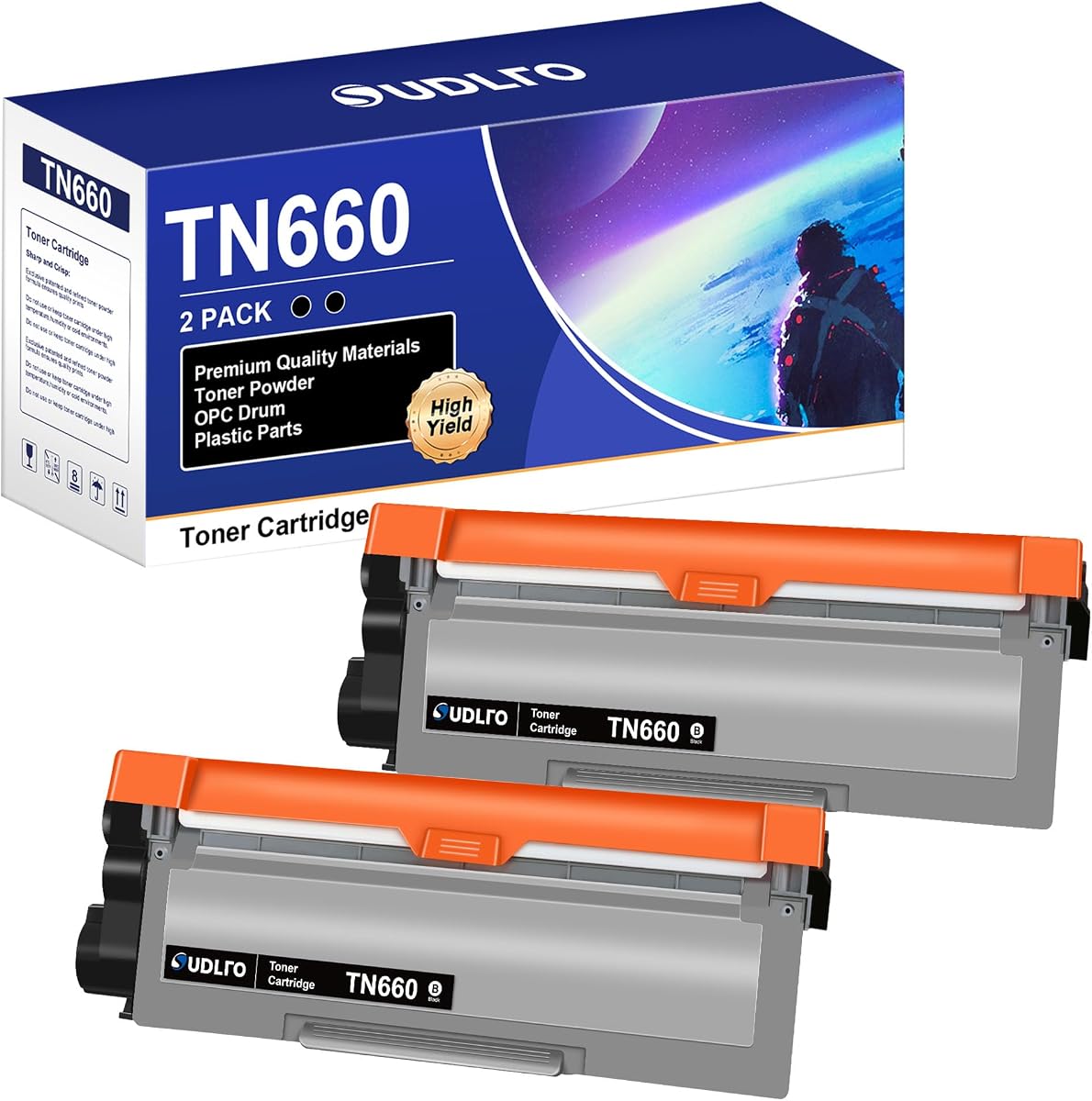 TN660 TN-660 Toner Cartridge Replacement for Brother TN660 TN630 TN-630 | TN-660 Use for HL-L2300D HL-L2380DW HL-L2320D DCP-L2540DW HL-L2340DW HL-L2360DW HL-L2305W Printers (2 Black)