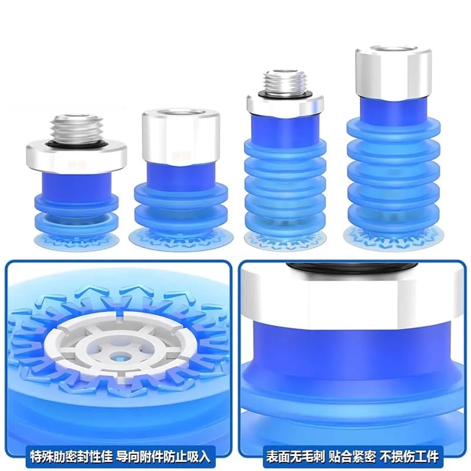 ZP3P Pneumatic Vacuum Suction Cup Soft Bag Open Sucker ZP3P-T20/25/35/50JT5SF ForMulti-Layer Corrugated Film Plastic Bag Opening(25JT2SFW)