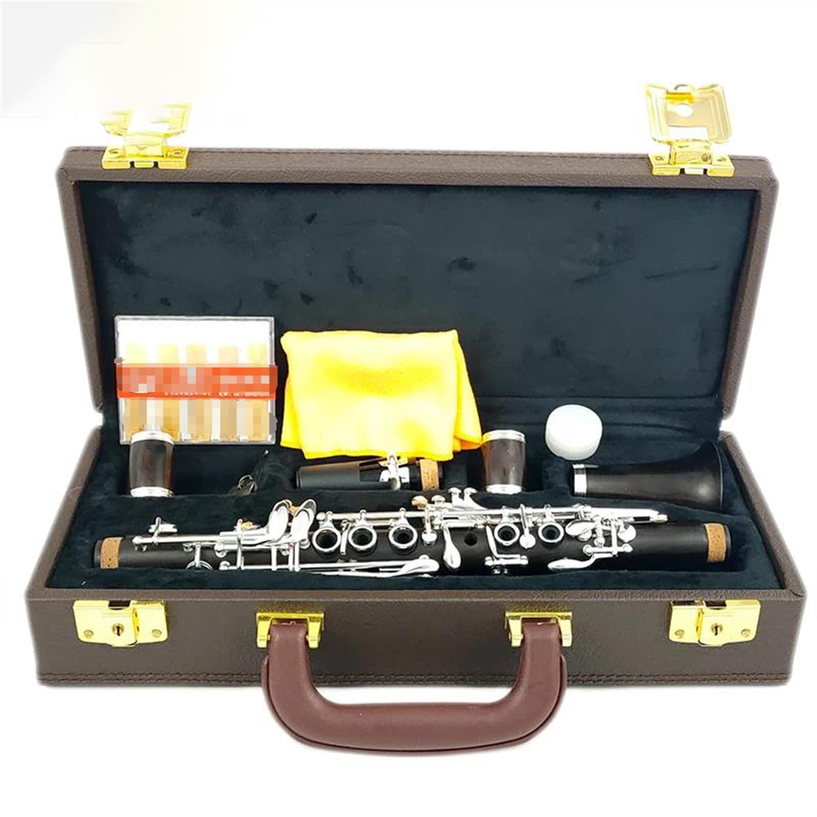 Klarinette Aus Ebenholz Mit Koffer, Versilberte Tasten, Holzinstrument, Ton Eb