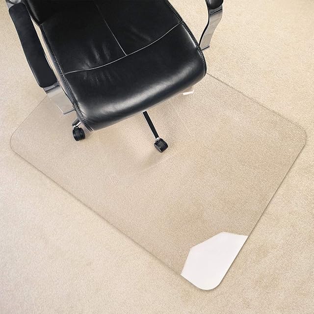 Upgraded Version Crystal Clear 1 5 Thick 54 x 32 Heavy Duty Hard Chair Mat Can be Used