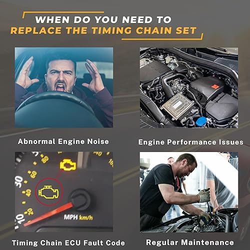 Miniatura 7 de Noptul Kit de cadena de distribución del motor, adecuado para Hyundai Kia Sonata Optima G4KH G4KC 2.4L, kit de cadena de distribución automotriz,