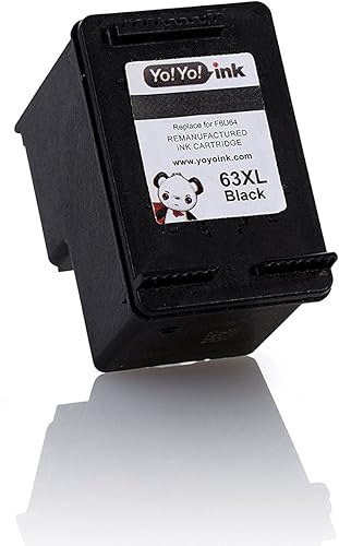 Miniatura 7 de YoYoink Cartucho de tinta negro remanufacturado HP 63XL para HP 63 Cartucho de tinta negro, paquete de 2 Uso con impresoras HP Officejet 3830 4650