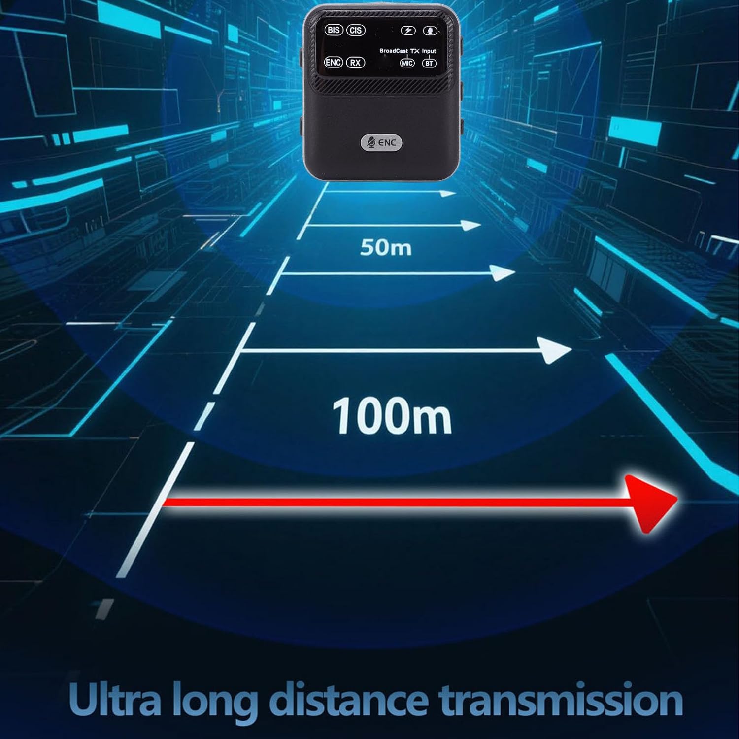 Zunate Bluetooth 6.0 Transmitter Receiver, Wireless Audio Transmitter Receiver with 3.5mm Jack, Wireless Audio Adapter for Music Streaming Sound System, 100m Transmit