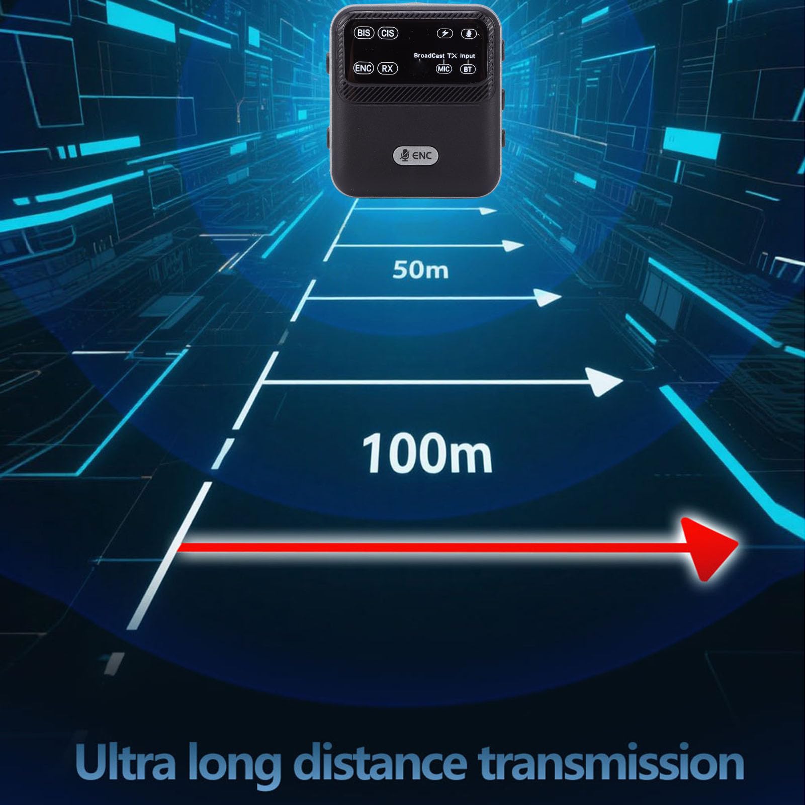 Bewinner Ricevitore Trasmettitore Audio Bluetooth 6.0 Adattatore Audio Wireless a Lungo Raggio da 100 M Trasmissione da a Molti TX Adattatore Musicale a Bassa Latenza per Altoparlanti e