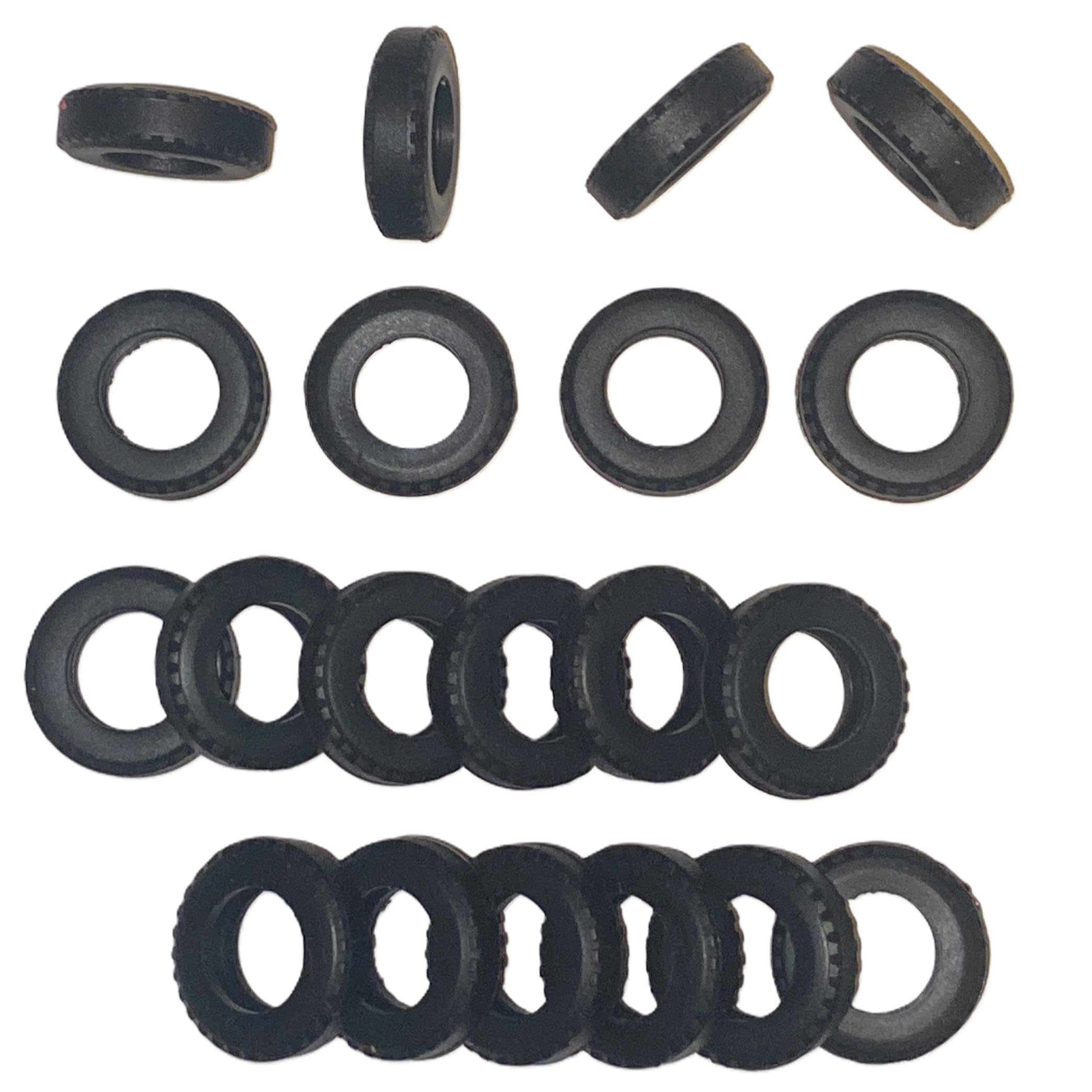 SSC Slot Cars Super Grip Replacement Car Tyres/Tires Set Accessory, Vintage F1 Tyres Compatible for - Scalextric C54, C55, C58, C59 Cars etc. 7mm Wide (100)