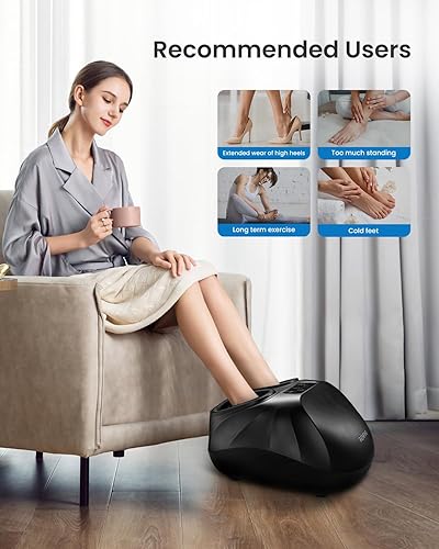 Miniatura 6 de RENPHO Máquina masajeadora de pies, masajeador de pies Shiatsu para neuropatía, masajeador de fascitis plantar, masaje profundo de pies, regalos