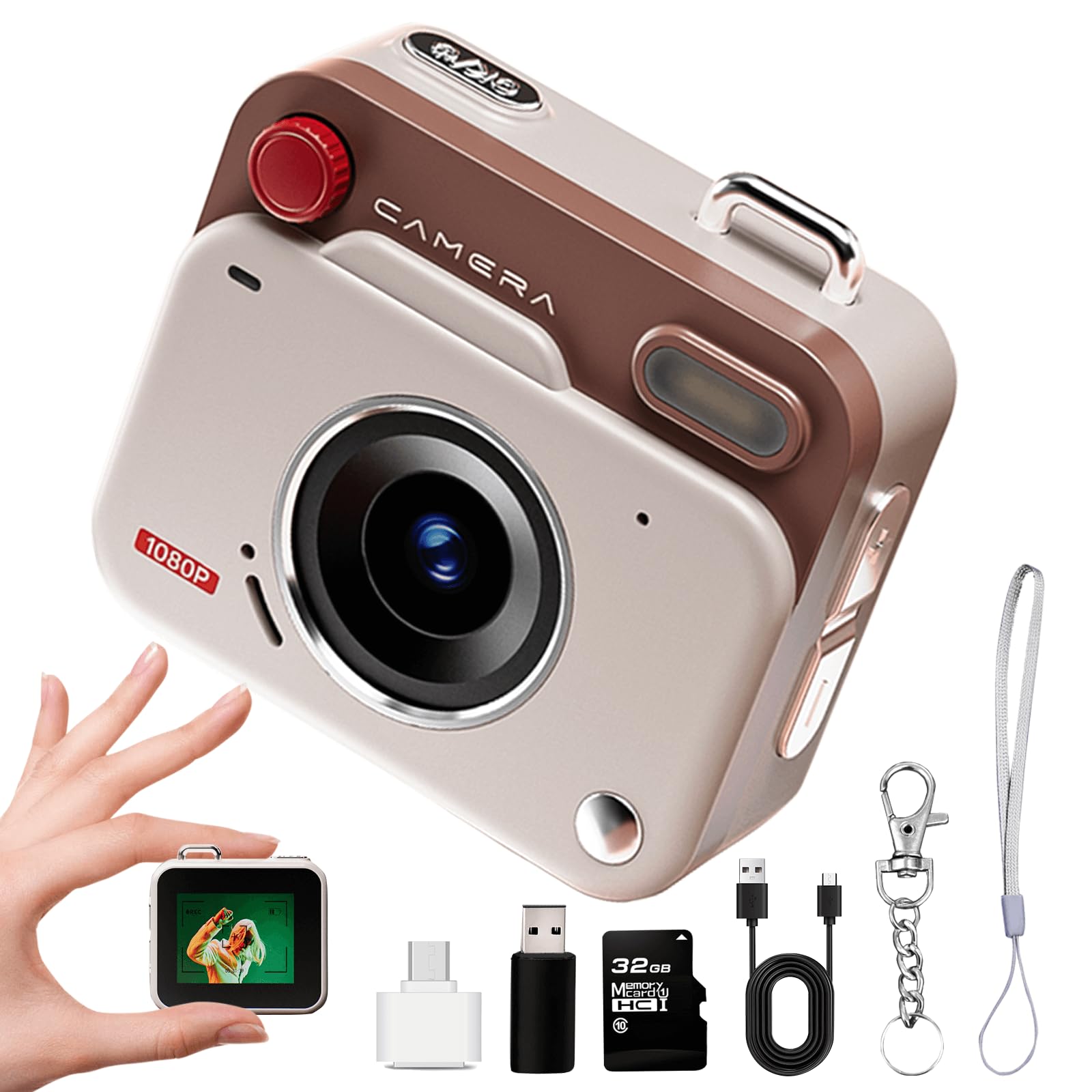 Amazon.co.jp: ミニカメラ キーホルダー レトロカメラ 高画素Lo