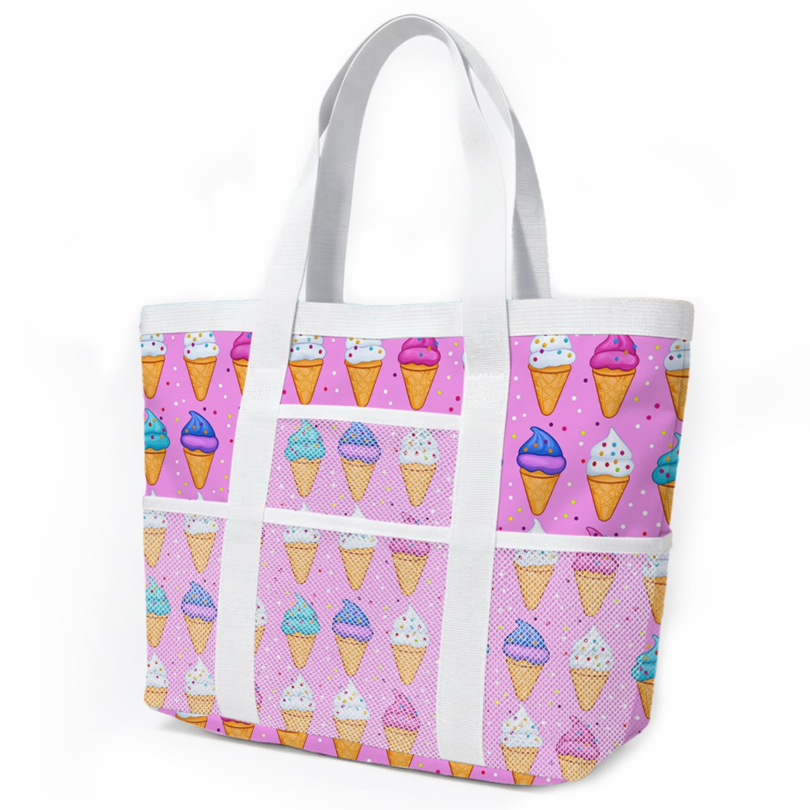 Borsa Mare Grande Borsa Mare Donna Resistente Beach Tote Bag Spiaggia Con Zip Shopping Bag Donna Borse Mare Pieghevole Leggera Borsone Piscina Viaggio