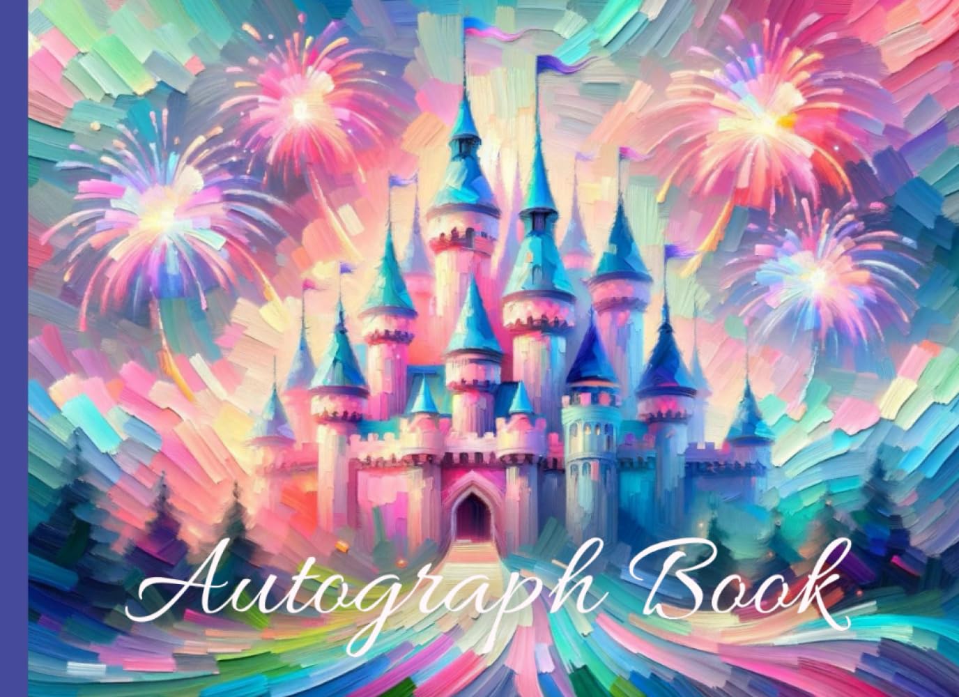 Castle Autograph Book for Girls: Small Scrapbook for Kids. Save Signatures and Photos/Pictures of Characters and Princesses at Theme Parks or on ... Space for Stickers and Decals. 100 Pages.