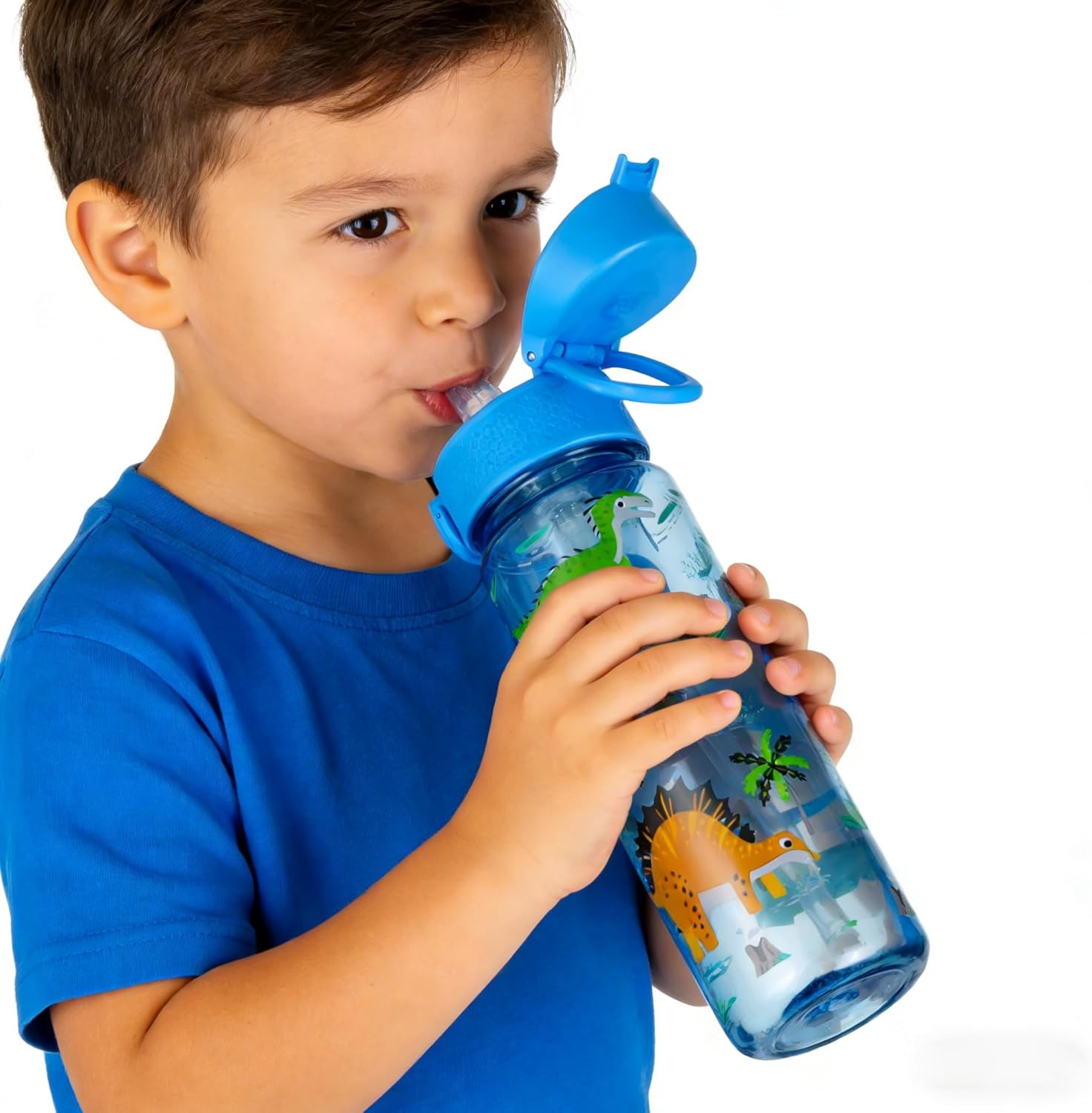 GOPPUS 17oz Kids Water Bottle for School -Straw, Leak-Proof Tritan Sports Bottle Time Marker Reusable for Girls Boys - Image 7