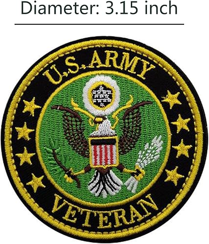 Miniatura 2 de Parches de moral militar, insignias de veteranos del ejército de EE. UU., emblema táctico con apliques de gancho y bucle para chaqueta, ropa, bolso,