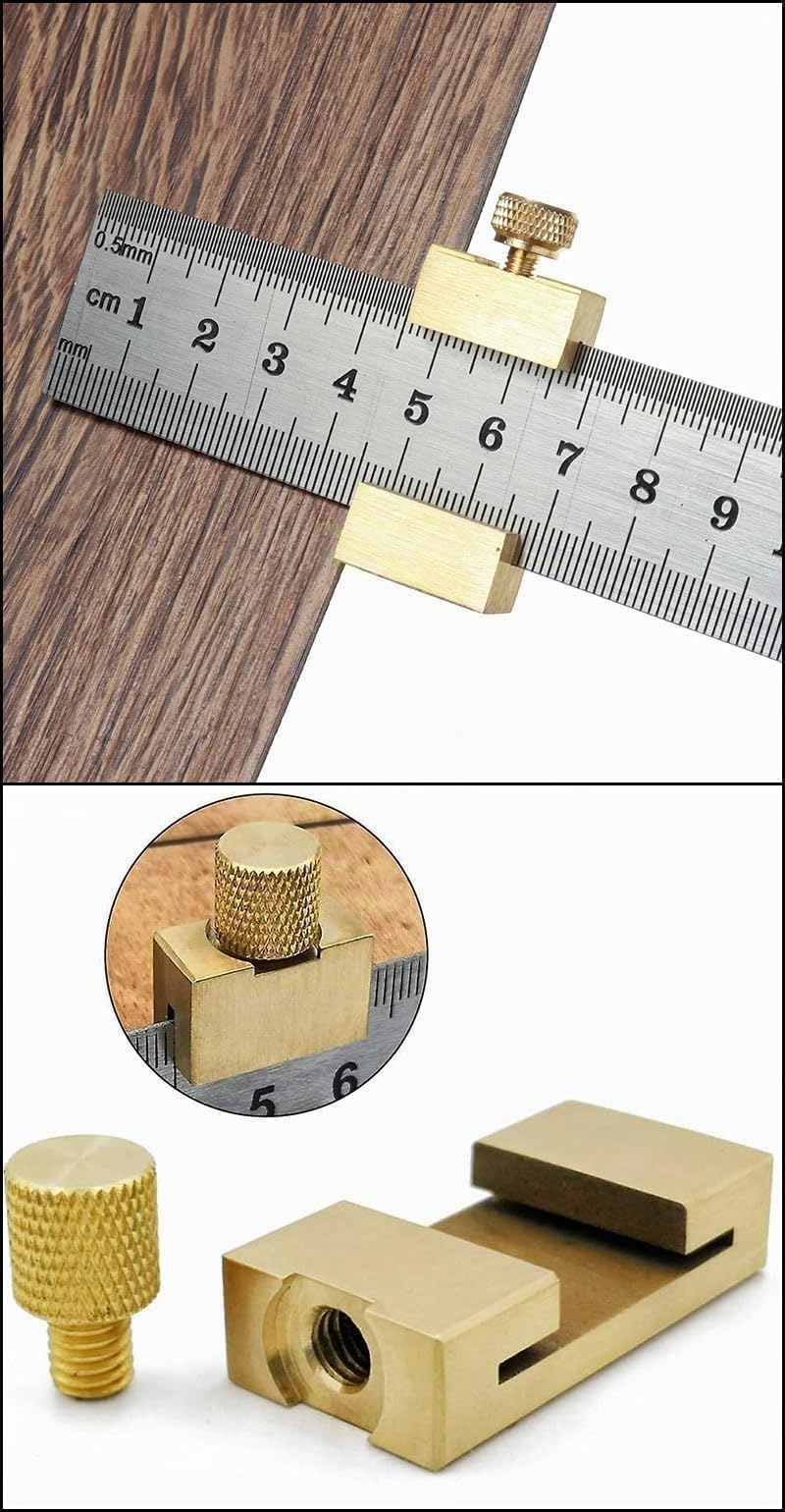 Righello in Acciaio 30cm,Righello di Misurazione Della Lunghezza,Righello in Acciaio Inossidabile,Blocco di Posizionamento Righello Parallelo, Righello ad Angolo Retto per Artigiano,Copritetti