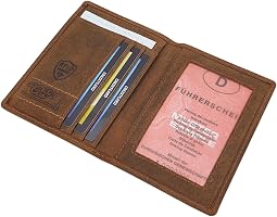 Étui Carte Cuir Buffle Myledershop Avec Protection RFID NFC - Marron Cerf