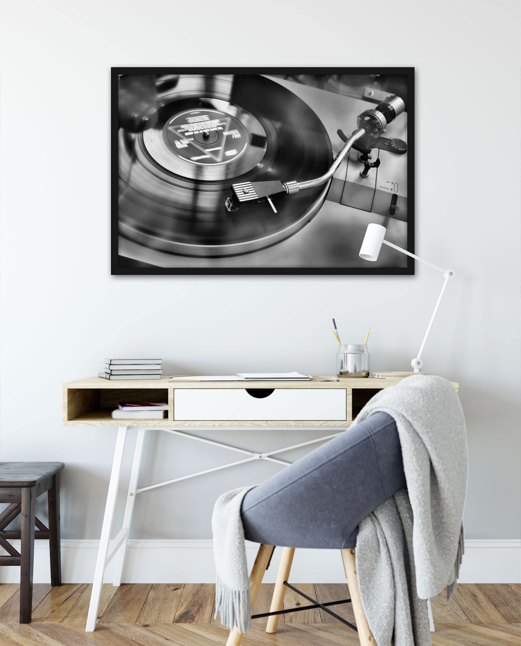 Poster in vinile con cornice per foto, formato 80 x 60 cm, stampa artistica incorniciata