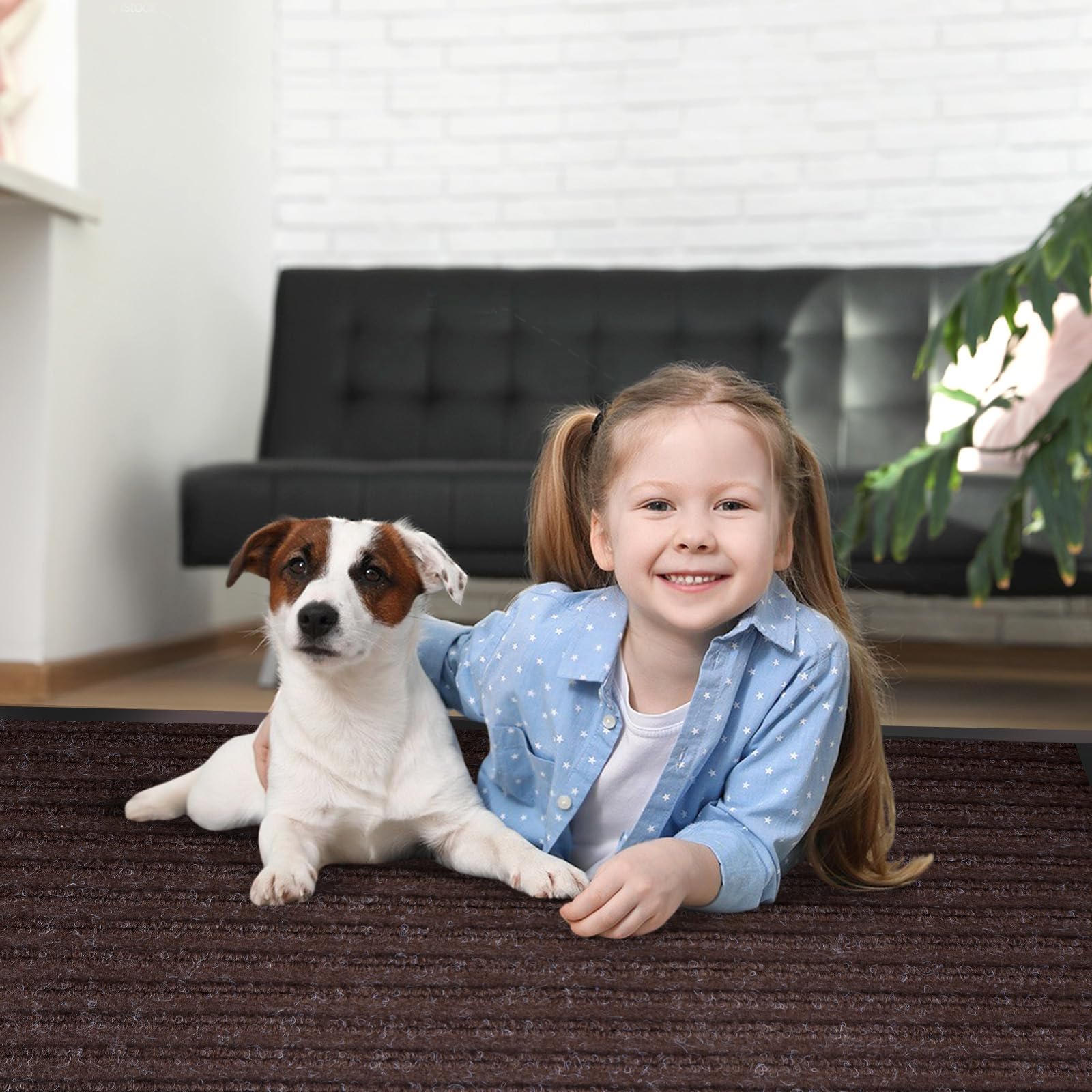 Commercial Floor Mat 3'x16'5'' - Brown Runner -2