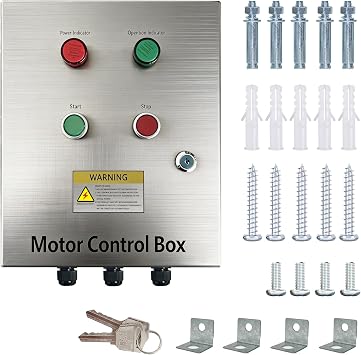 2HP well pump, stainless steel motor control box, equipped with an AC contactor, single-phase motor control, with overload and phase loss protection