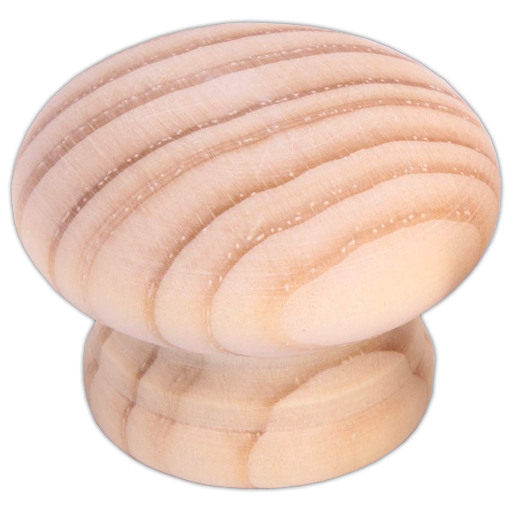 White Hinge White 20X Natural Pine Wooden Door Knobs 45Mm Pre Drilled Unstained Pull Handle