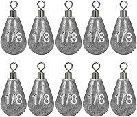 Vista 18 de BLUEWING Pesas de pesca giratorias de fundición de 1/2oz-8oz Drop Shot Dipsey plomo agua salada