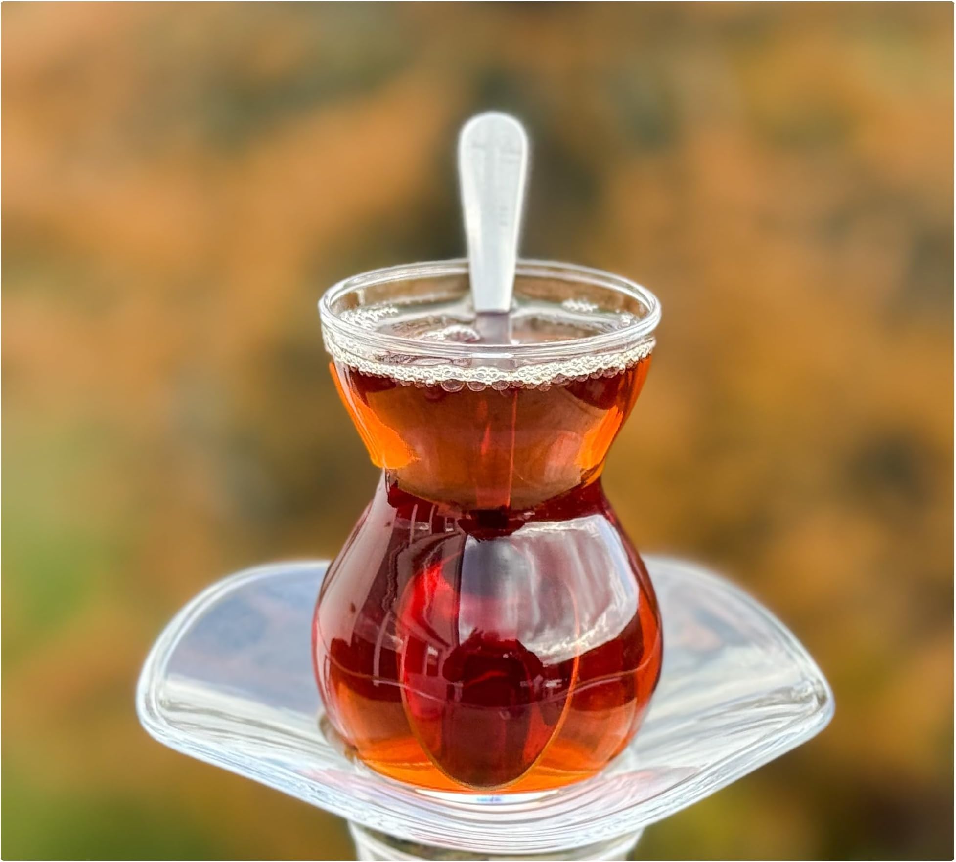 Topkapi - 18-delige Turkse theeset Aylin-Sultan, 6 theeglazen XL, 6 onderzetters, 6 theelepels, complete set voor 6 personen