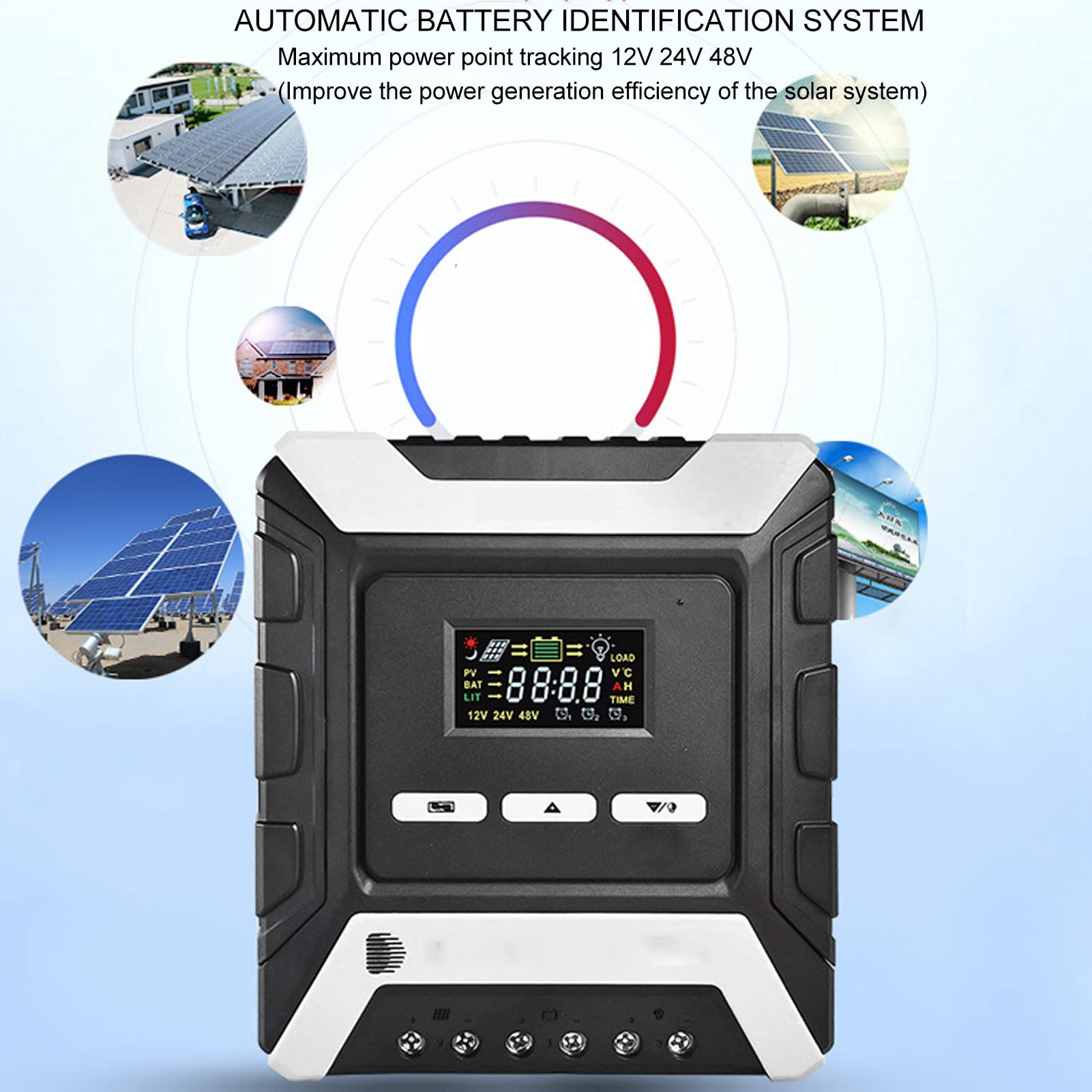 Kontroler ładowania słonecznego MPPT z automatyczną identyfikacją 12 V 24 V 48 V (mppt-30A)