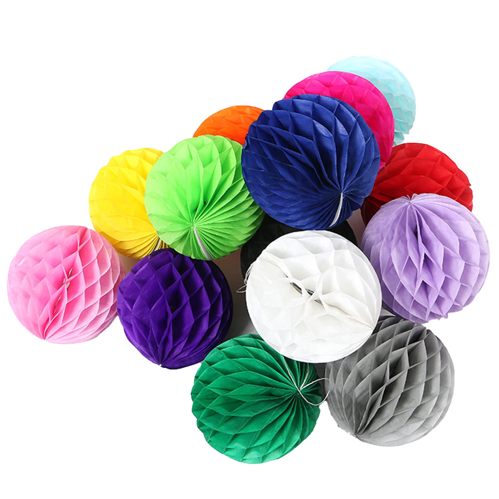 18 Ventagli Di Carta A Nido D’ape Rotondi Da Appendere – Decorazioni Per Matrimoni, Compleanni, Baby Shower, Feste E Aule (misure Assortite) - 2