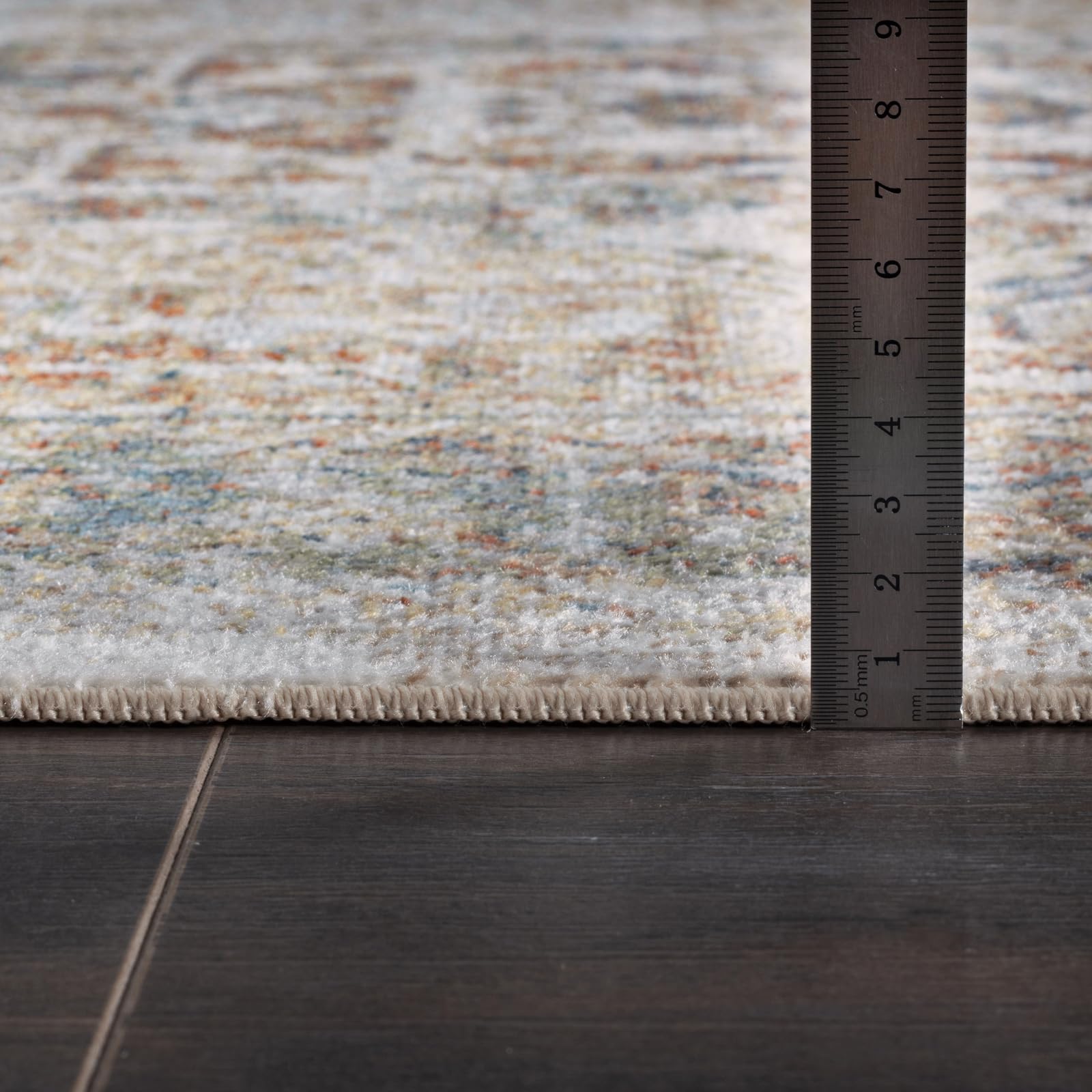 Livabliss Alora Tradizionale Vintage Rectangle Tappeto | Grigio chiaro, Crema, Marrone | 160x213cm | Soggiorno e Camera da Letto | Tessuto a Macchina Poliestere