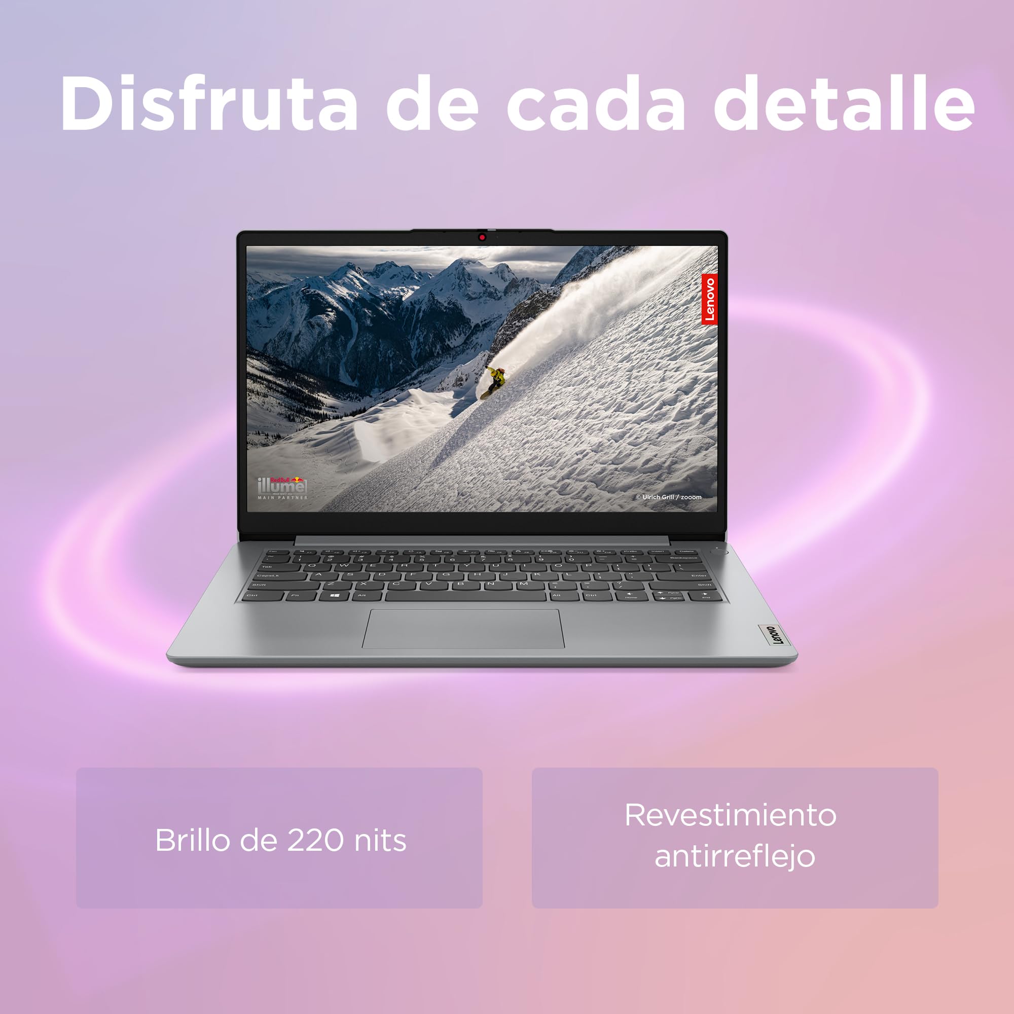Lenovo IdeaPad 1 Gen 7 - Ordenador Portátil 15.6" FHD (AMD Ryzen 7 5700U, 16GB RAM, 1TB SSD, AMD Radeon Graphics, Wi-Fi 6, Windows 11 Home) Teclado QWERTY Español, Color Gris Nube — view 8