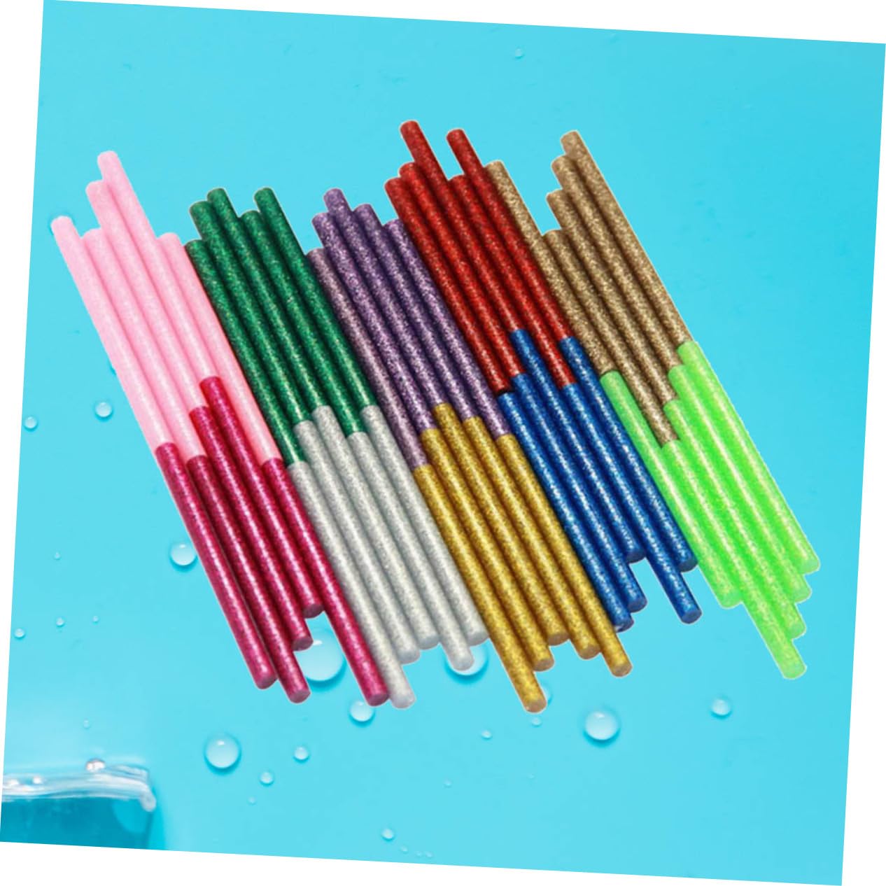 200pcs Material Glitter Glue Sticks Hot Melt Adhesive Sticks Random Glue Strips