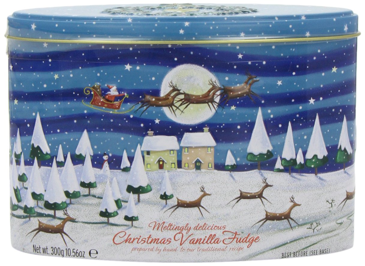 Gardiners of Scotland Ltd Xmas Night Scene Embossed Tin Vanilla Fudge 300 g