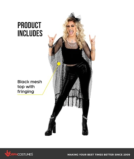 Foto 2 de 5 de Fun Shack Poncho de Malla Negra Adulto, Poncho Halloween Adulto