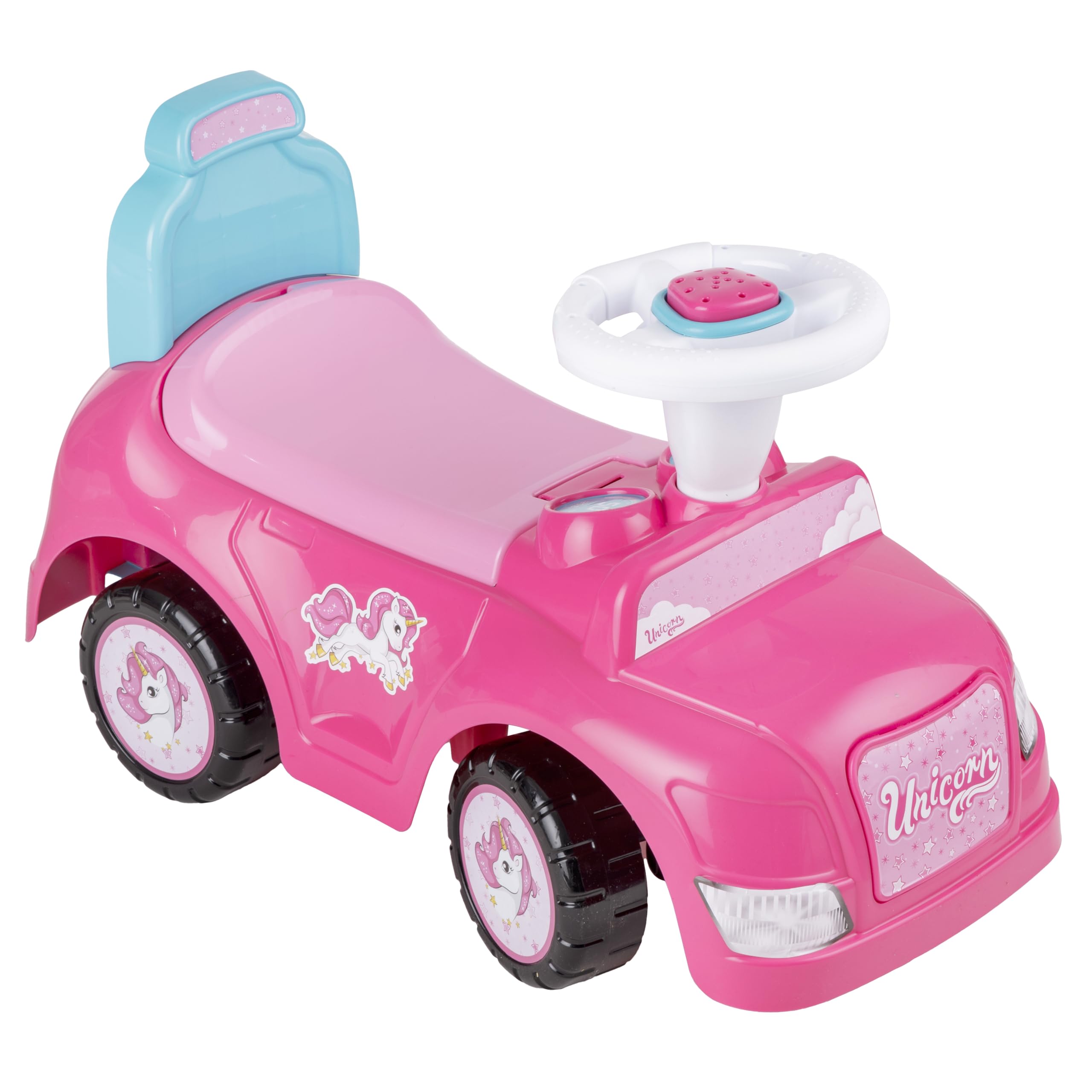sun baby Correpasillos para niños Desde 12 Meses – Ford Raptor – Grandes Ruedas Todoterreno, Luces LED, Asiento con Respaldo y Compartimento, hasta 25 kg, Blanco