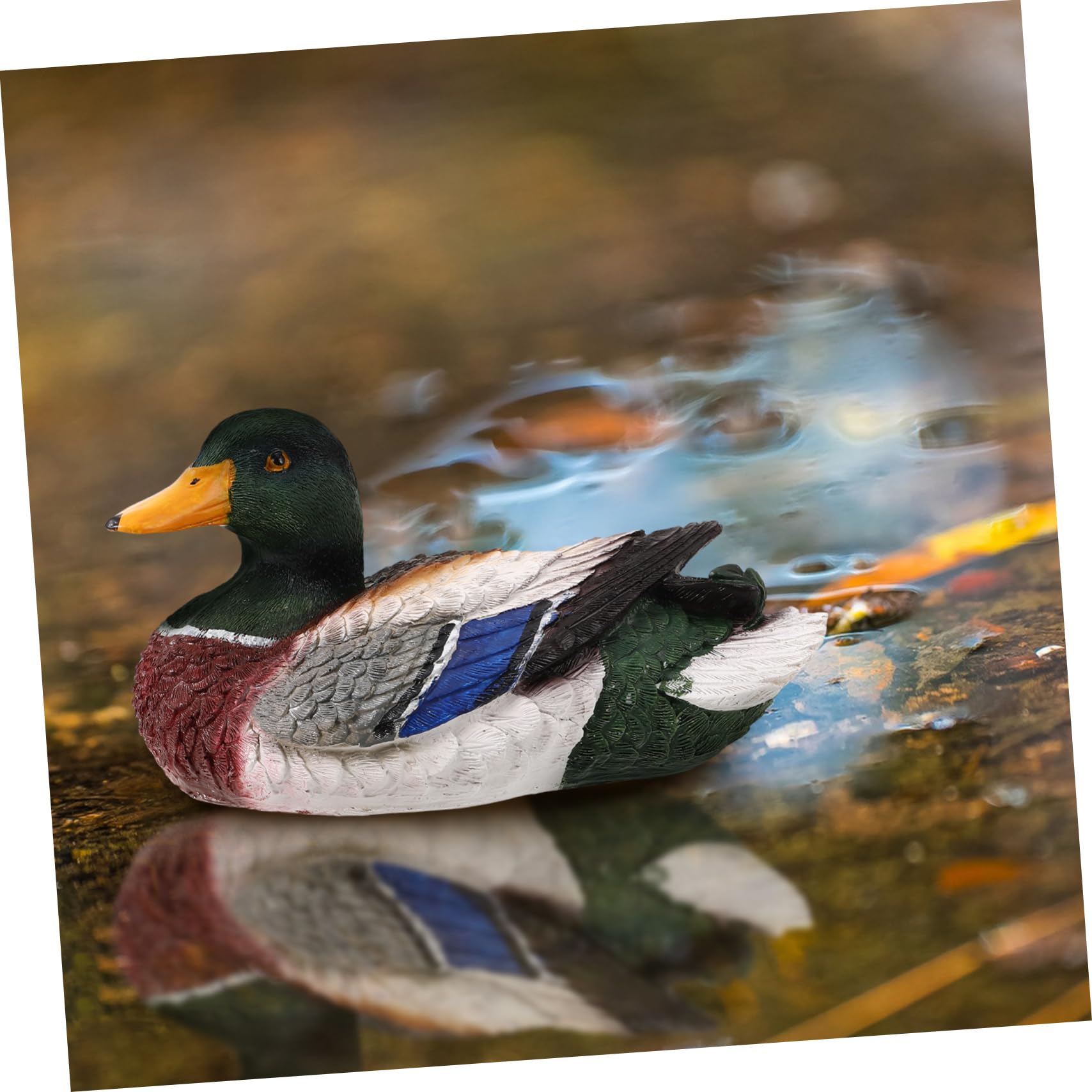 Wetterfeste Schwimmende Ente Skulptur Aus Resin Lebensecht Gestaltete Gartendeko Für Teich Outdoor Landscape-Dekoration Ohne Schädliche Stoffe Langlebig Und Farbbrillant