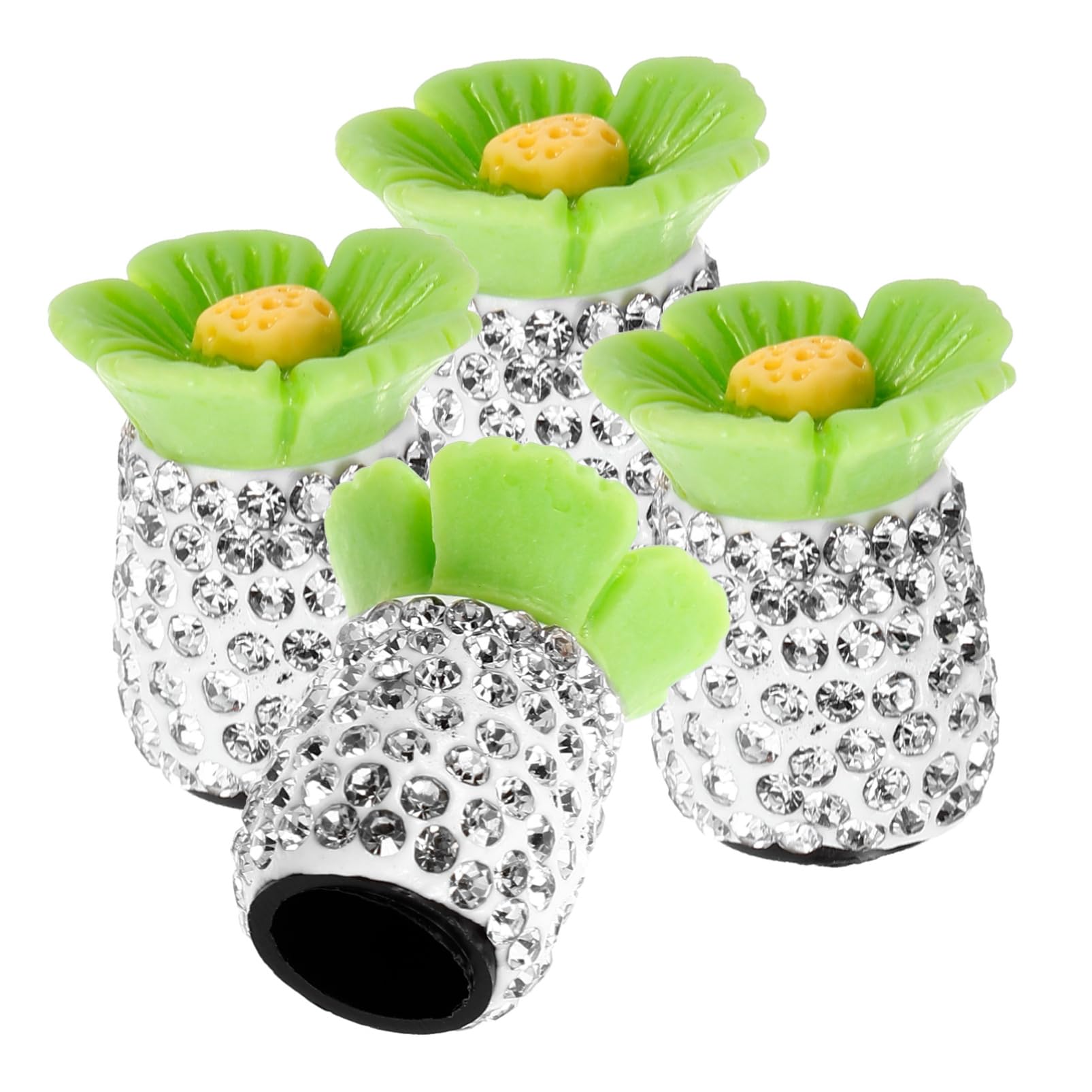 Cabilock 5 Series Tapas De Válvula De Diamante Detalles para Tapa De Neumático Tapa De Válvula De Aire Tapa De Vástago De Válvula De Neumático Tapa De Válvula De Rueda 4 Piezas x 5