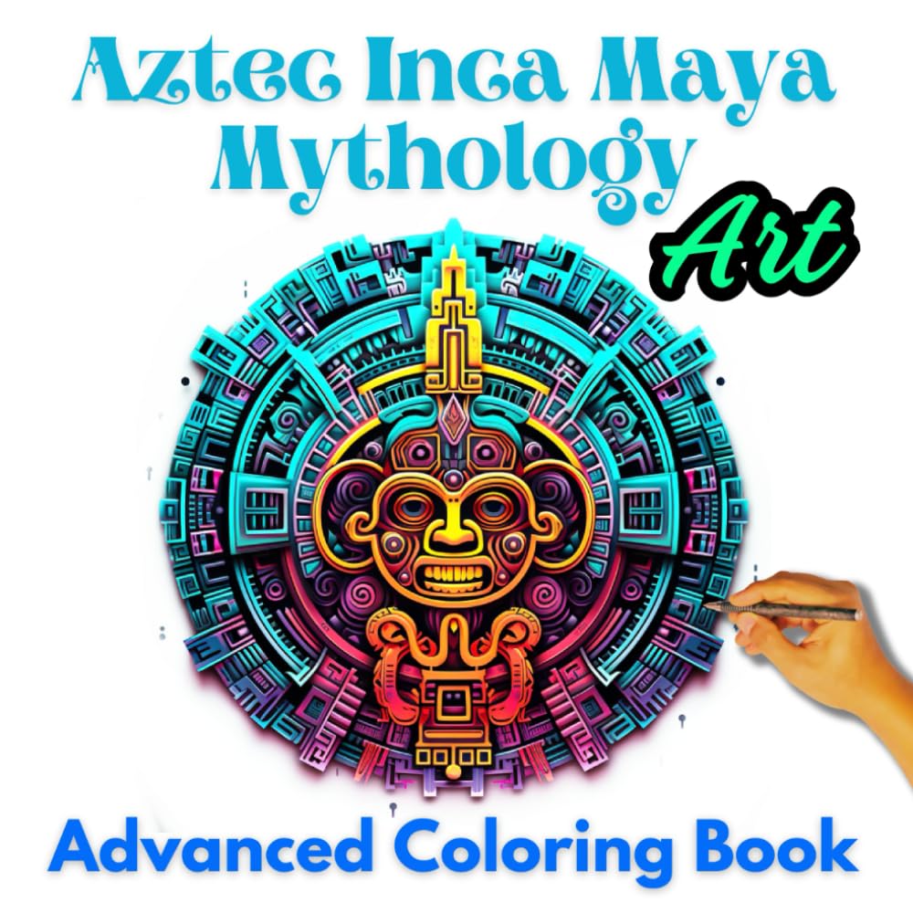 Amazon.com: Aztec Mythology Coloring Book for Adults Relaxation and ...