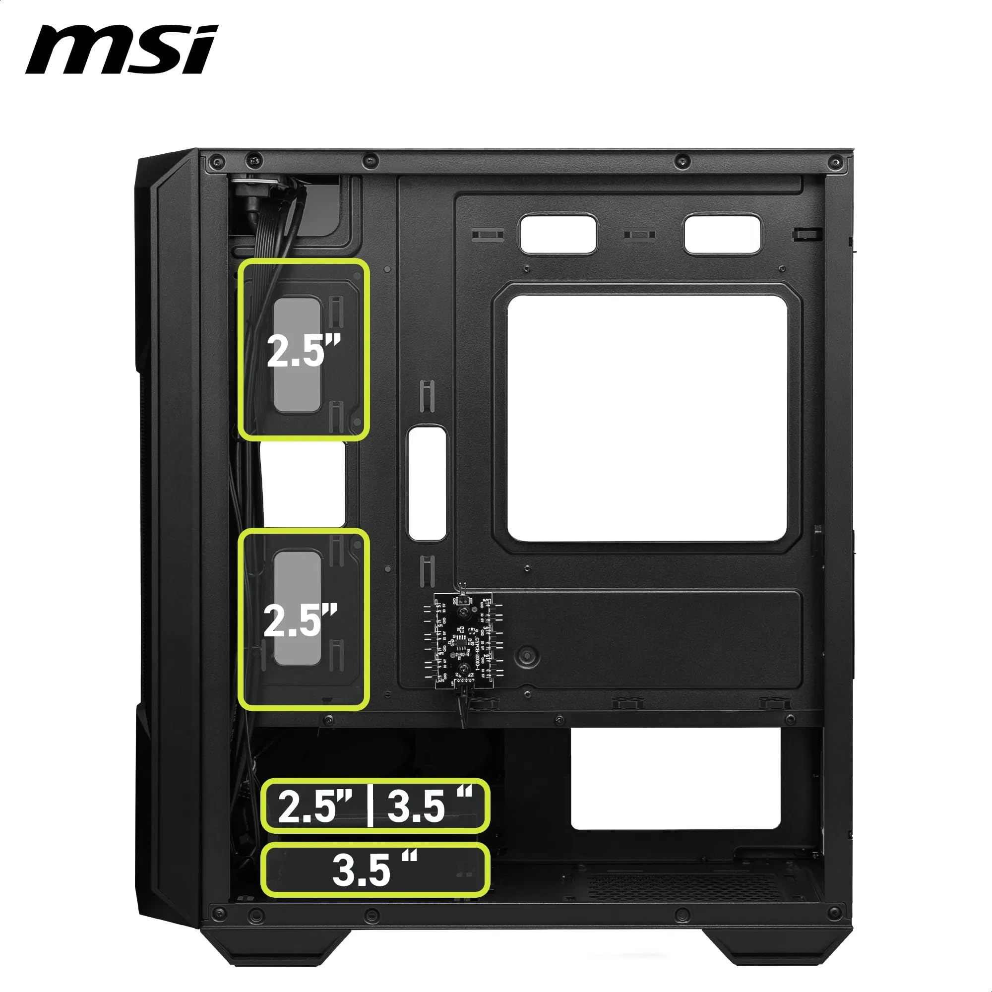 MAG Forge M120R Airflow - Mini-Tower PC-Gehäuse - Hoher Luftstrom, Micro-ATX-Kapazität, 240 mm Radiator-Unterstützung, Vier vorinstallierte ARGB-Lüfter, gehärtetes Glas-Seitenteil - Schwarz