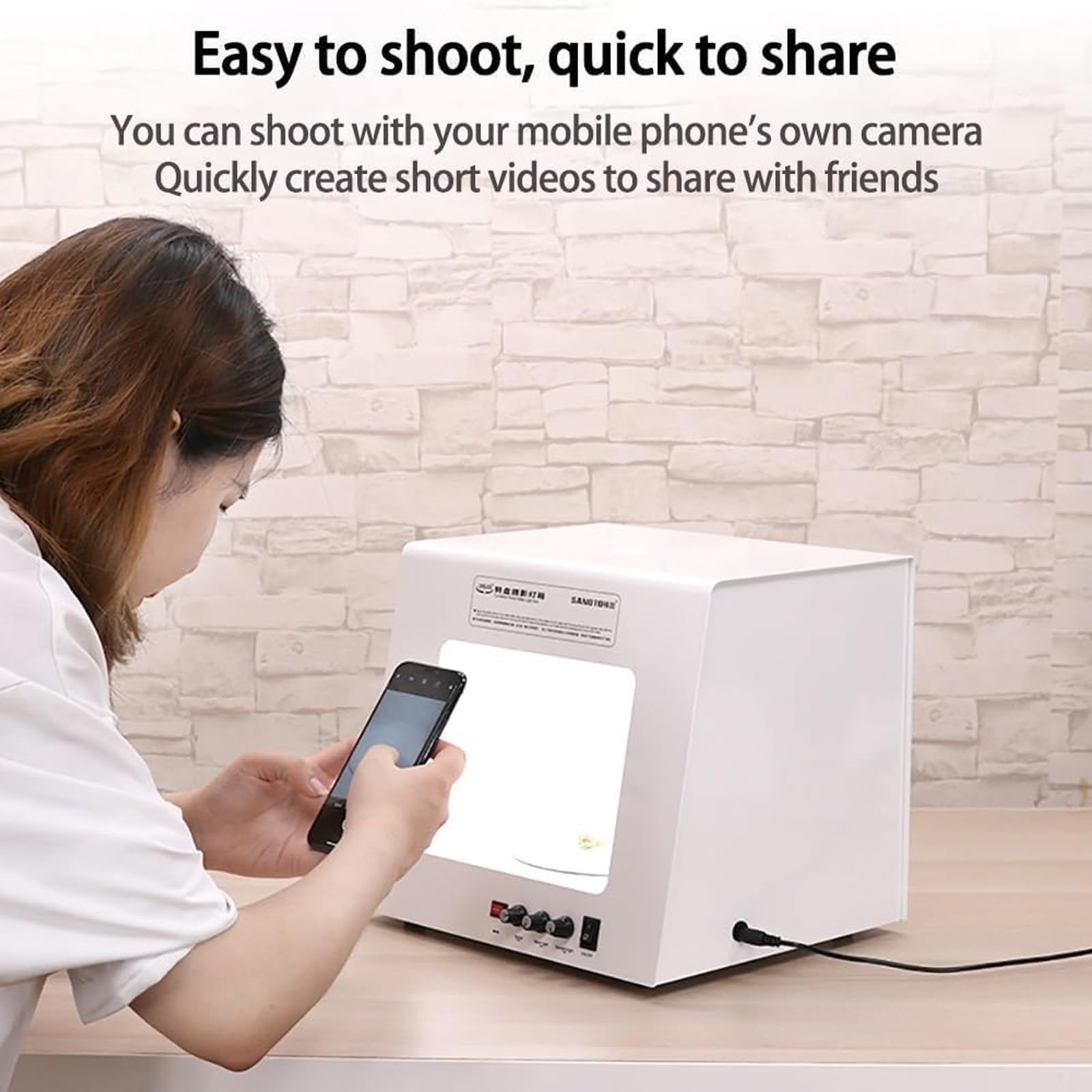 Zestaw Light Box do fotografii biżuterii, zestaw do fotografii studyjnej z obrotową platformą, ściemnialny namiot do fotografii biżuterii, softbox, obsługuje przełączanie tła na czarno-białe