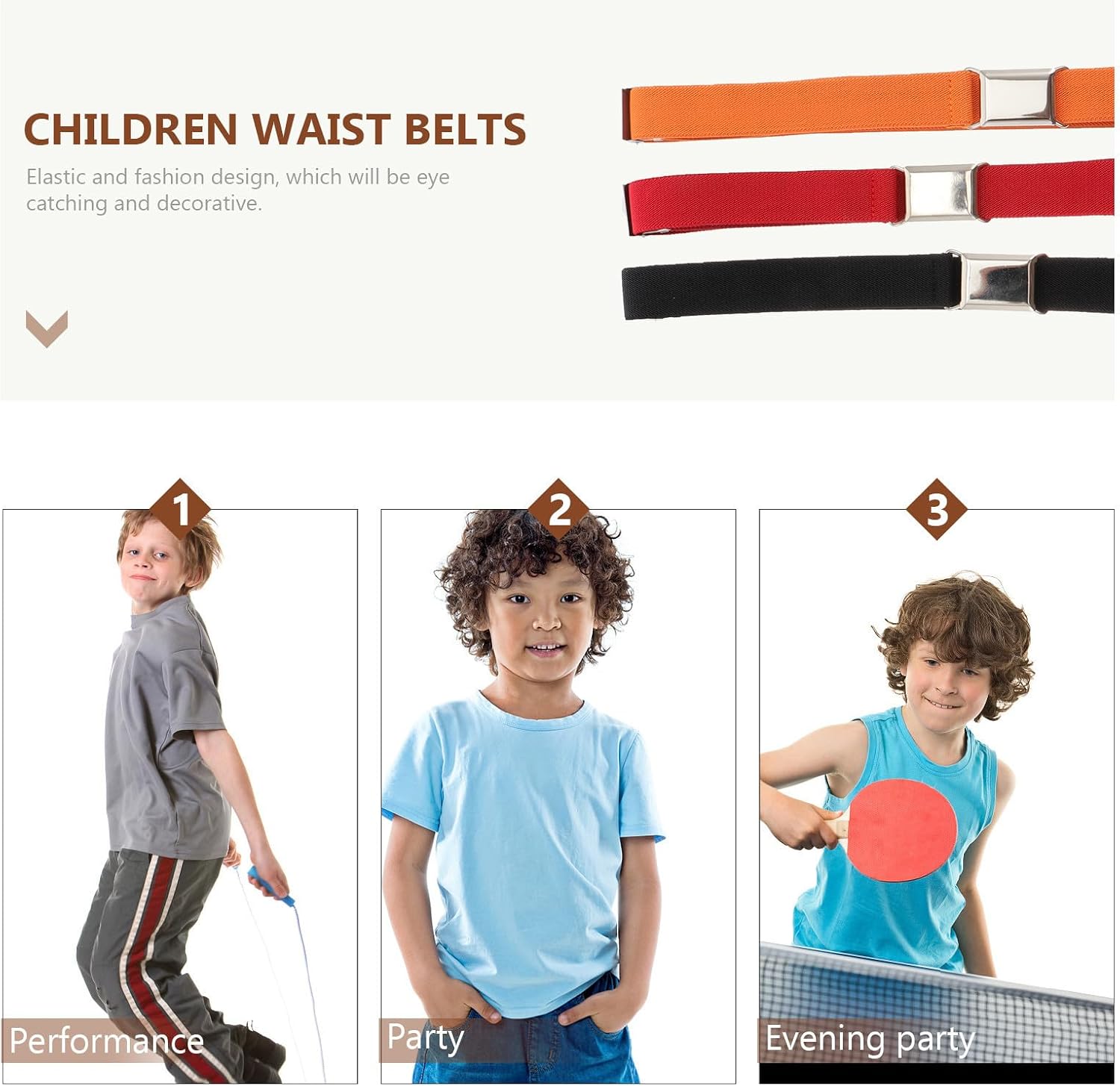 5 Pcs Elastic Waist Band with Buckles, Adjustable Decorative Waistbelts, Suitable for Pants and Jeans, Simple Fashion Style Waist Straps
