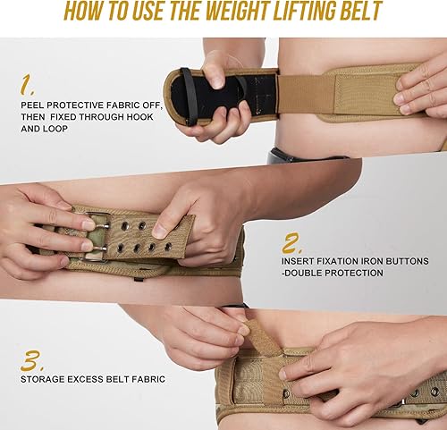 Miniatura 5 de VISMIX Cinturón de levantamiento de pesas de nailon para soporte de espalda, cinturón de gimnasio para entrenamiento, entrenamiento de fuerza,