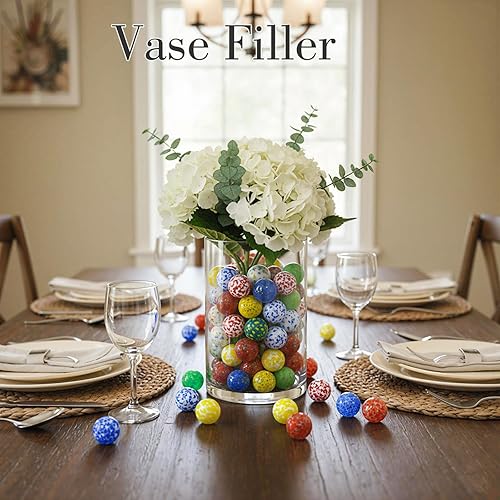 Miniatura 3 de 3 otters 60 canicas de vidrio coloridas, canicas de vidrio de 58 pulgadas, canicas de vidrio surtidas a granel para niños, juegos de marlbes,