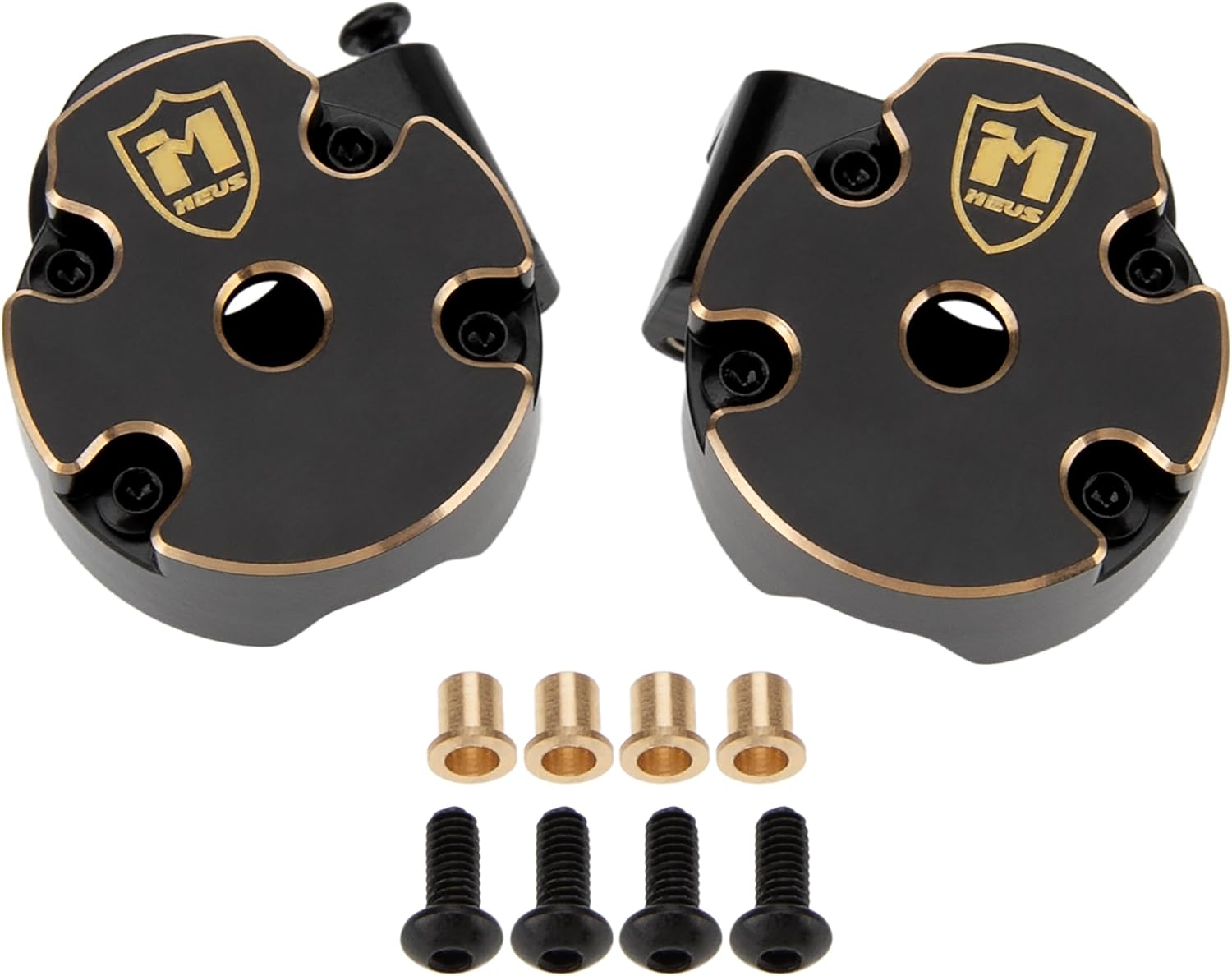 MEUS RACING 32.55g Ascent-18 Apex Brass Steering Knuckles + Front Axle Weights Cover for Redcat Ascent-18 Apex 1/18 RC Crawler Upgrades Parts