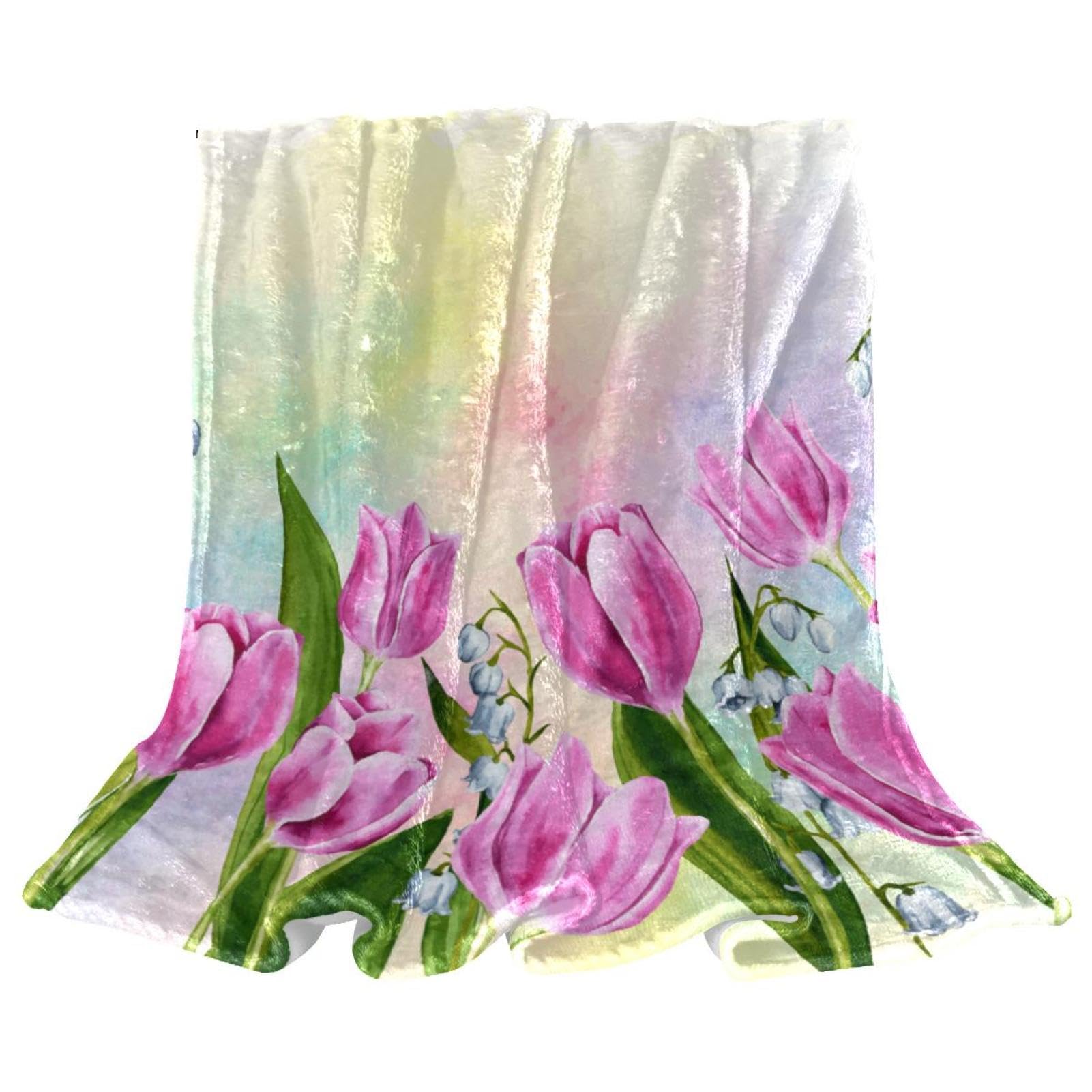 Jeté de canapé polaire fleur pour des soirées chaudes en microfibre