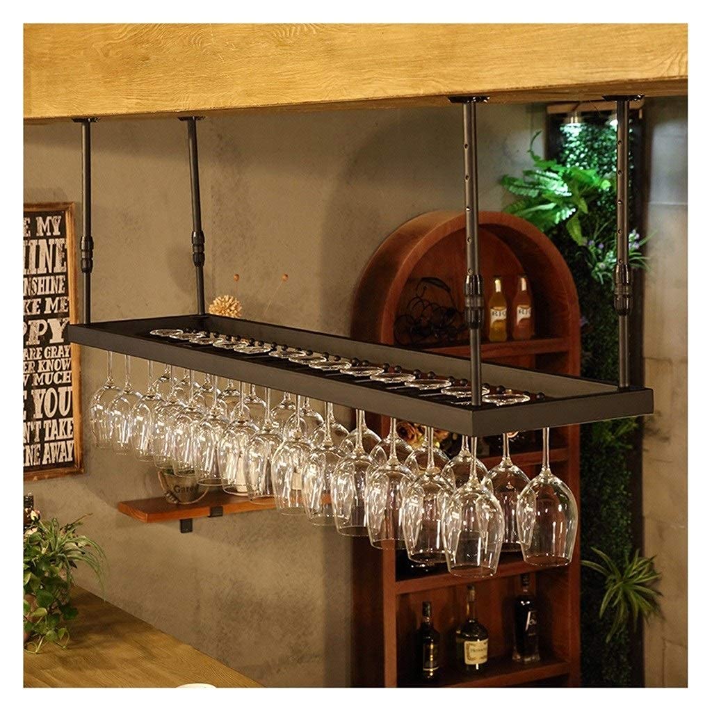Porte-verre à vin créatif minimaliste noir moderne suspendu