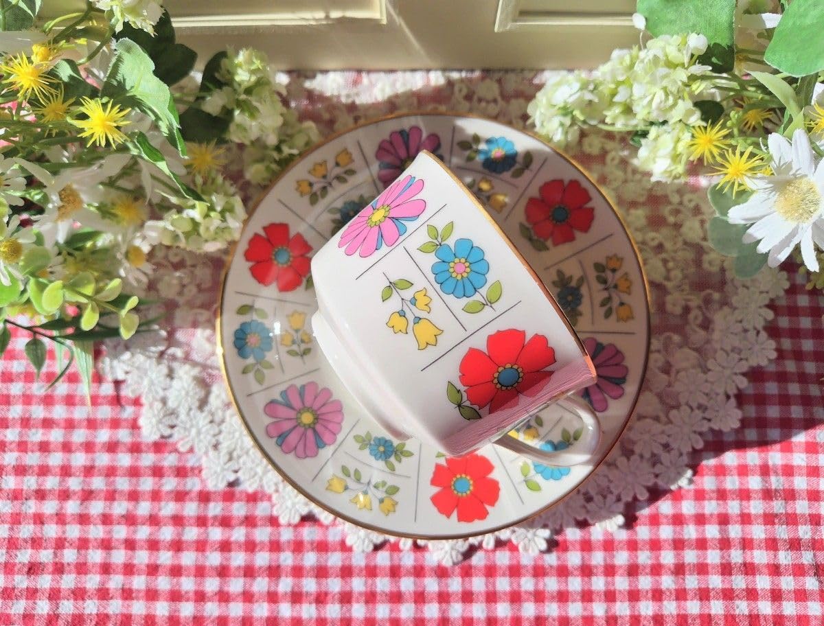 Amazon | Noritake ノリタケ アイボリーチャイナ レトロ ポップ 花模様