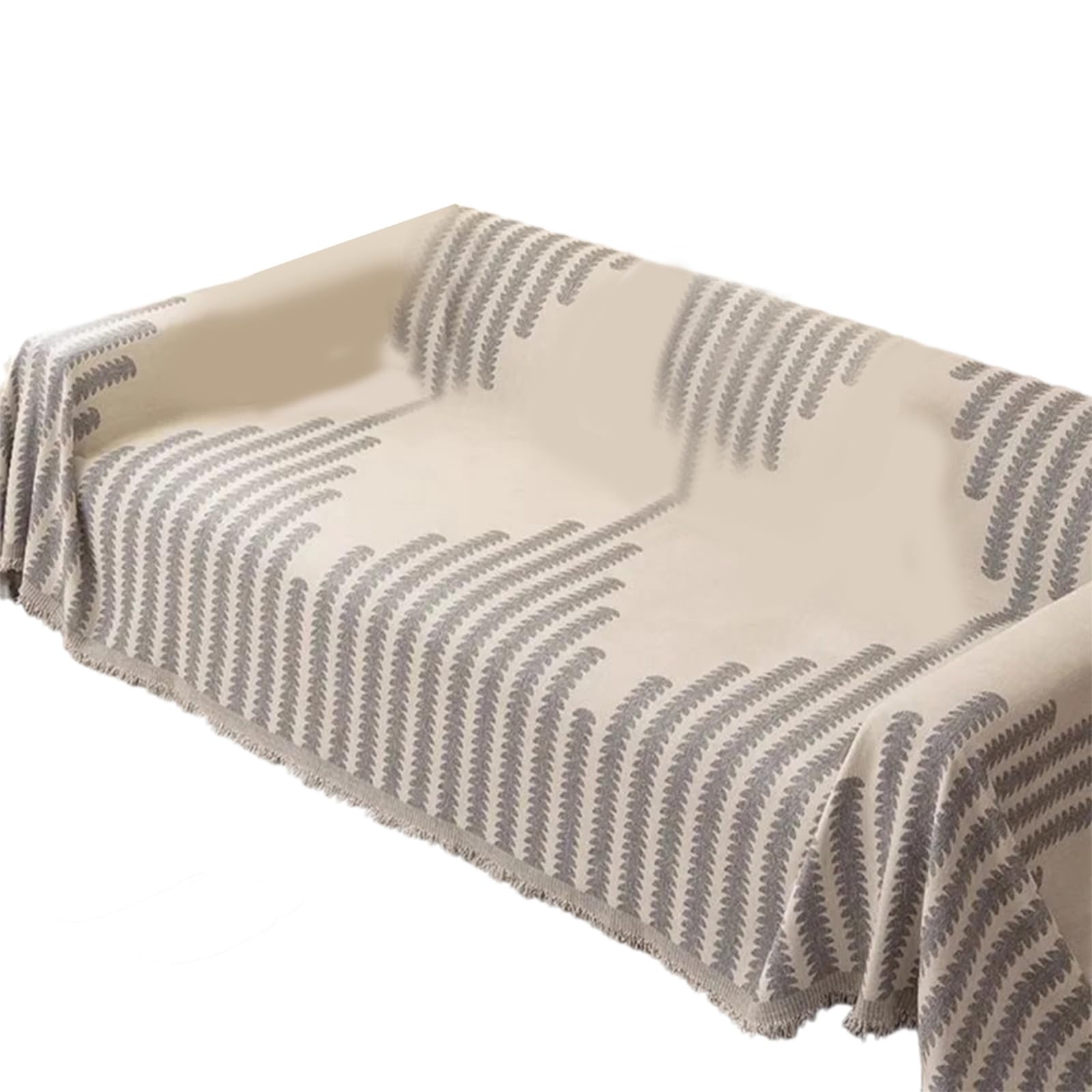 Buxuaaaa Light Grey Four Season Chenilles Sofa Blanket Comfortable Padded Plushes Cushions Blanket Sofa Slipcover