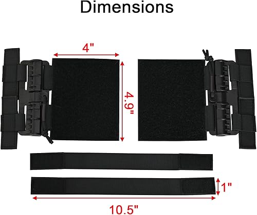 Miniatura 2 de tactifans Paquete de 2 chalecos MOLLE con hebilla de liberación rápida con hebilla de liberación rápida, chaleco adaptador de desconexión rápida,